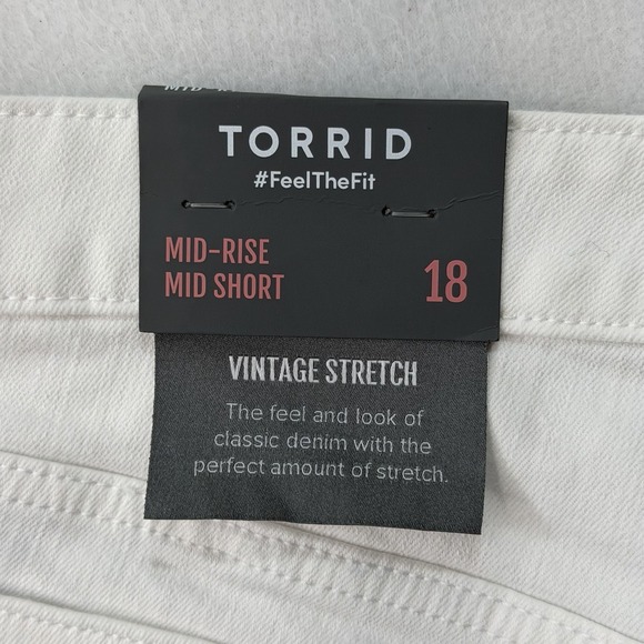 NWT Torrid 18 Women's Mid Rise Mid Short Vintage Stretch - Picture 8 of 12
